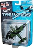 Maisto Fresh Metal Tailwinds 1:87 Scale Die Cast United States Military Aircraft - American Twin-Engined Medium Bomber : B-25 Mitchell with Display Stand