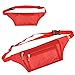 Bluecell Slim Water resistance Sporty Travel Waist Bag for Carrying iPhone 5 4S 3GS Cellphone (Red)