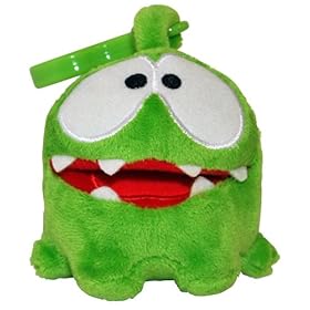  Cut the Rope Backpack Plush Clip On Om Nom - Happy