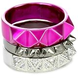 nOir For Barbie Stackable Pyramid Rings
