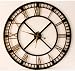 LARGE WALL CLOCK - LARGE IRON WALL CLOCK WITH ROMAN NUMERALS