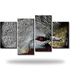 Pfau Auge Vogel Tiere Bild Leinwand Kunstdruck Natur 4 Bilder Wandbilder Kunstdruck Leinwandbild Canvas Print besser als Poster