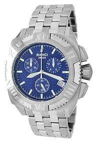 Bianci Swiss Men's Quadra Series Sports Chronograph Watch #1869 (Blue Dial)