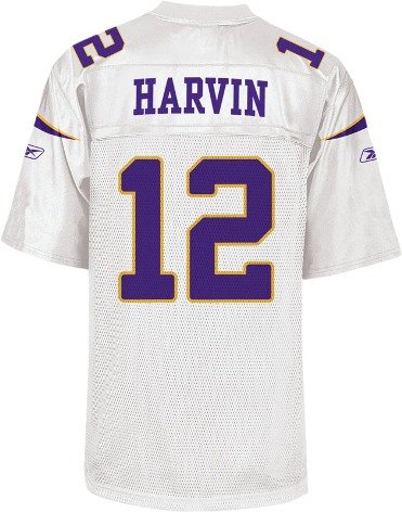 Reebok Minnesota Vikings Percy Harvin Replica White Jersey Extra Large