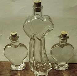 Intimate Ceremony Sand Wedding Unity Bottle Vase Heart Set