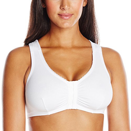 Glamorise Women's Plus-Size Complete Comfort Cotton T-Back Bra, White, 44DD/F