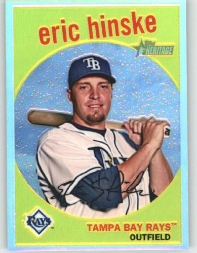 2008 Topps Heritage Chrome Refractors #C253 Eric Hinske - Tampa Bay Rays (Serial #d to 559 (High Number Series) (Baseball Cards)