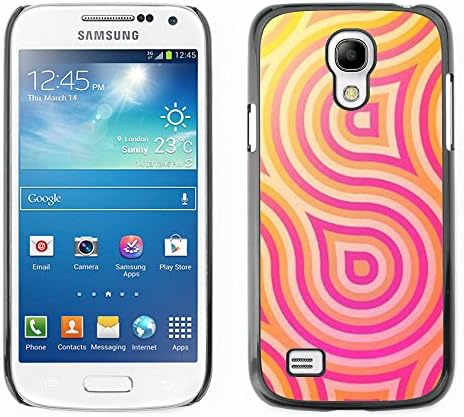 iKiki Tech / Hard Case Cover - Lines Pattern Swirl Sun - Samsung Galaxy S4 Mini i9190 MINI VERSION!