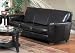 Retro Home Leather Sofa Couch Living Room Wood Frame