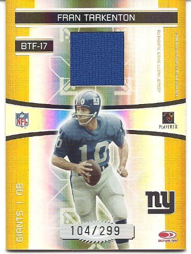 Deacon Jones & Fran Tarkenton 2006 Donruss Elite Back to the Future Jersey Card #17 104/299 New York Giants