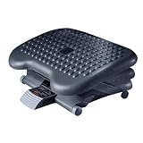 Height-Adjustable Tilting Footrest - Charcoal