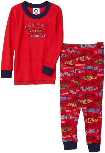 Gerber Race Car Cotton PJs Two Piece, Red, 24 Months
