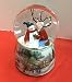 Charming Kids Kissing Snowman Musical 5 x 3.25 Resin Decorative Table Top Snow Globe