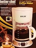 Better Chef 12 Cup Digital Coffee Maker Model IM-125W White