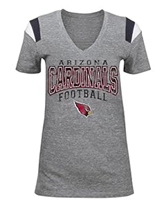 NFL Ladies Tri-Blend V-Neck Tee, Arizona Cardinals, Small
