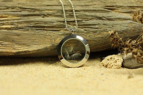 Dandelion Mini Orb Silver Make a Wish Dandelion Seed Glass Bead Transparent Round Beadwork Flower Botanical Petite Small Version