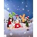 Set of 3 Animated Iridescent "JOY" Penguin Family Sculpture
