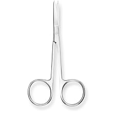 Stainless Steel Non Sterile Straight Iris Scissor, 4-1/2" Length, For Single Use (Pack of 100)