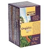 The Organic Coffee Co. Tea, Organic Tea, Jasmine, Tea Bags (20-Count Bags)  (Pack of 6)