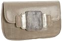 Lauren Merkin Iris Lizard-Print Flap Clutch
