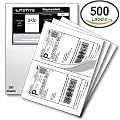 LiteTite 500 Half Sheet Shipping Labels, 5.5 x 8.5 Inches, Same Size as Avery 5126 (2/Sheet, 250-Sheets, 500-Labels) (05126, 08126)