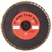 Merit Mini Powerflex Abrasive Flap Disc, Type 27, Plastic Thread Quick Change, Fiber Backing, Zirconia Alumina