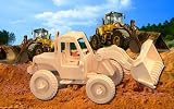 Woodcraft 3D Wooden Puzzle Construction Kit Model-Bulldozer