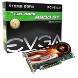 EVGA 512-P3-N971-TR GeForce 9800 GT Dual Slot 512MB DDR3 PCI-Express 2.0 Graphics Card