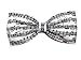Symphony of Style Hair Bow- Music Notes Print- Barrette
