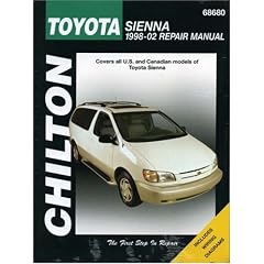 Toyota Sienna Repair Manual: 1998-2002 (Chilton Total Car Care Automotive Repair Manuals)