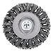 Weiler 3" Dia. 0.020" Wire Size Knot Style-Standard Twist Steel 1/4" Stem-Mounted Wire End Brush