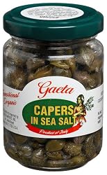 Gaeta Capers in Sea Salt, 3.5-Ounce Jars (Pack of 12)
