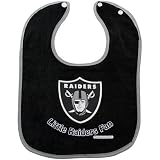 Oakland Raiders 2-Tone Snap Baby Bib