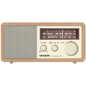 Sangean Am Fm Tabletop Radio With Aux Input Led Tuning Eye Stereo Headphone Jack Included by 