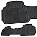 MotorTrend 100% Odorless Clean Rubber Car Floor Mat Set for Maximum Weather Protection (Matte Black) -Semi Custom Fit