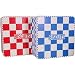 Biscuits red or blue check traditional metal cookie jar canister storage box French style