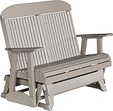 Outdoor Polywood 4 Foot Porch Glider - Classic Highback Design *WEATHERWOOD* Color