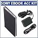Sony Digital Book Reader Black Cover (PRSPLC02B) w/ AC Adapter (ACS5220E)