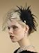 Fan Shaped Feather Fascinator with Crystals