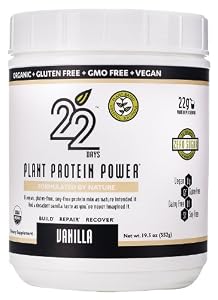22 Days Plant Protein Power Vanilla, 19.5 Ounce
