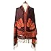 New Black Red Women's Reversible Two-Face Silk Pashmina Shawl Scarf Butterfly