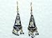 2p Blue Kundan Lakh Hand Made Earring Bellydance India
