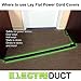 Electriduct Lay Flat Electrical Power Extension Cord Duplex Receptacle Cable Protector - 5 Feet - Black