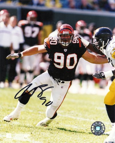 JUSTIN SMITH CINCINNATI BENGALS,49ERS,SIGNED,AUTOGRAPHED 8X10,PHOTO,COA