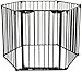Dreambaby Mayfair Converta 3 in 1 Play-Pen 6 Panel Gate - Versatile Baby Playpen and Toddler Play Yard, Foldable Design, Secure Baby Fence Play Area, Ideal Playpen for Babies and Toddlers - Black