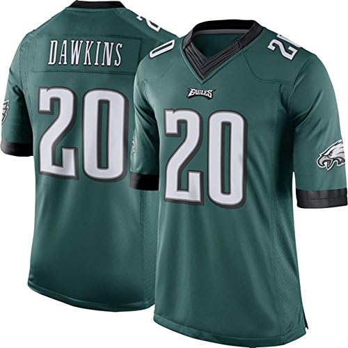 LAJFIPOT Philadelphia Football Eagles Player Brian Dawkins#20 Jersey (Green, L)