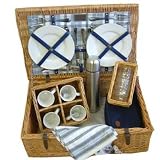 Chambray 4 Person Traditional Fitted Picnic Hamper for Tea Lovers