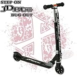 JD BUG STREET PRO V2 - ORIGINAL ANODISED TOTAL BLACK WITH 2010 UPGRADES PUSH SCOOTER WITH CARRY STRAP