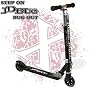 JD BUG STREET PRO V2 - ORIGINAL ANODISED TOTAL BLACK WITH 2010 UPGRADES PUSH SCOOTER WITH CARRY STRAP