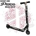 JD BUG STREET PRO V2 - ORIGINAL ANODISED TOTAL BLACK WITH 2010 UPGRADES PUSH SCOOTER WITH CARRY STRAP